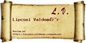 Lipcsei Valdemár névjegykártya